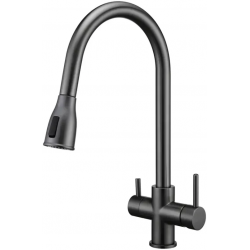 Кухонный смеситель Fabiano FKM 3122 Black Steel A-31